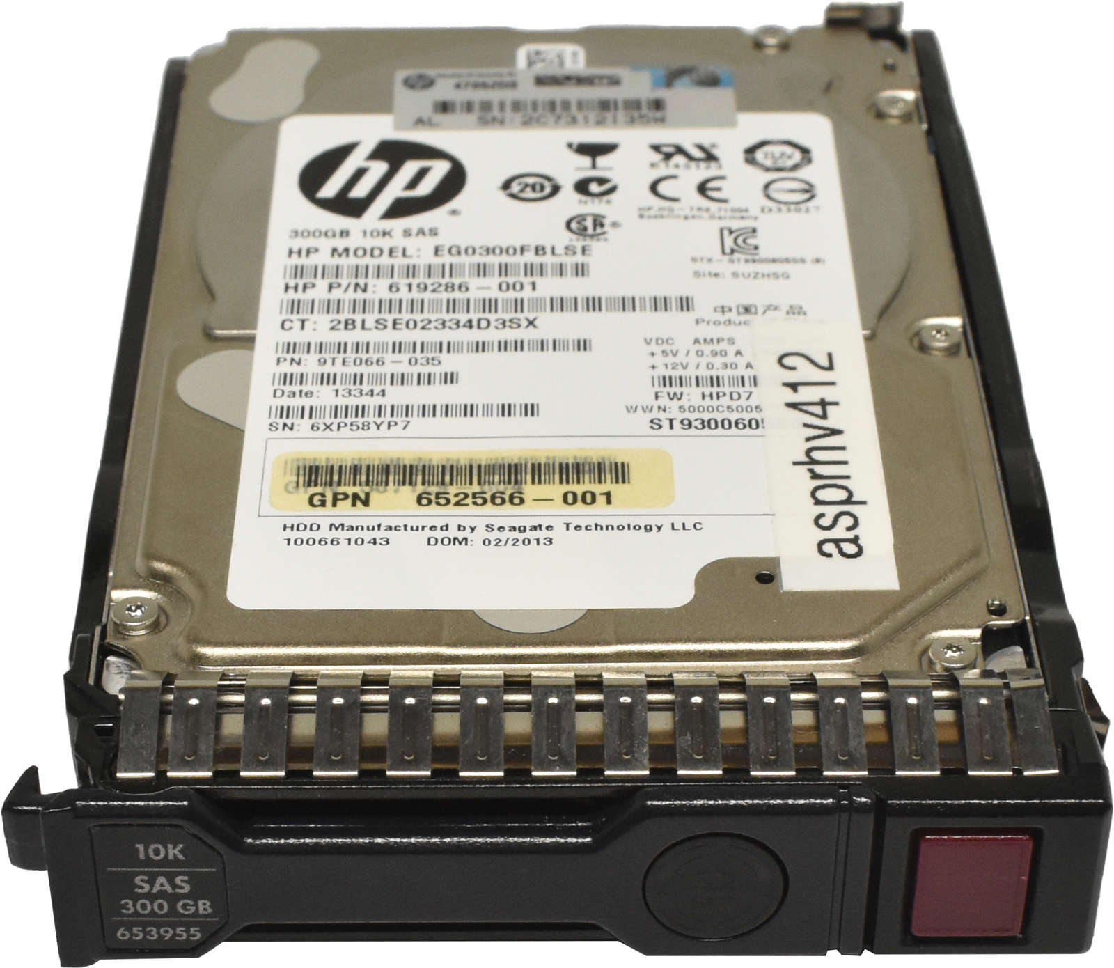 HP-300GB-2-5-6G-10K-SAS-HDD-Festplatte-EG0300FBLSE-001.jpg HP 300GB 2.5" 6G 10K SAS HDD Festplatte EG0300FBLSE 619286-001 mit Rahmen