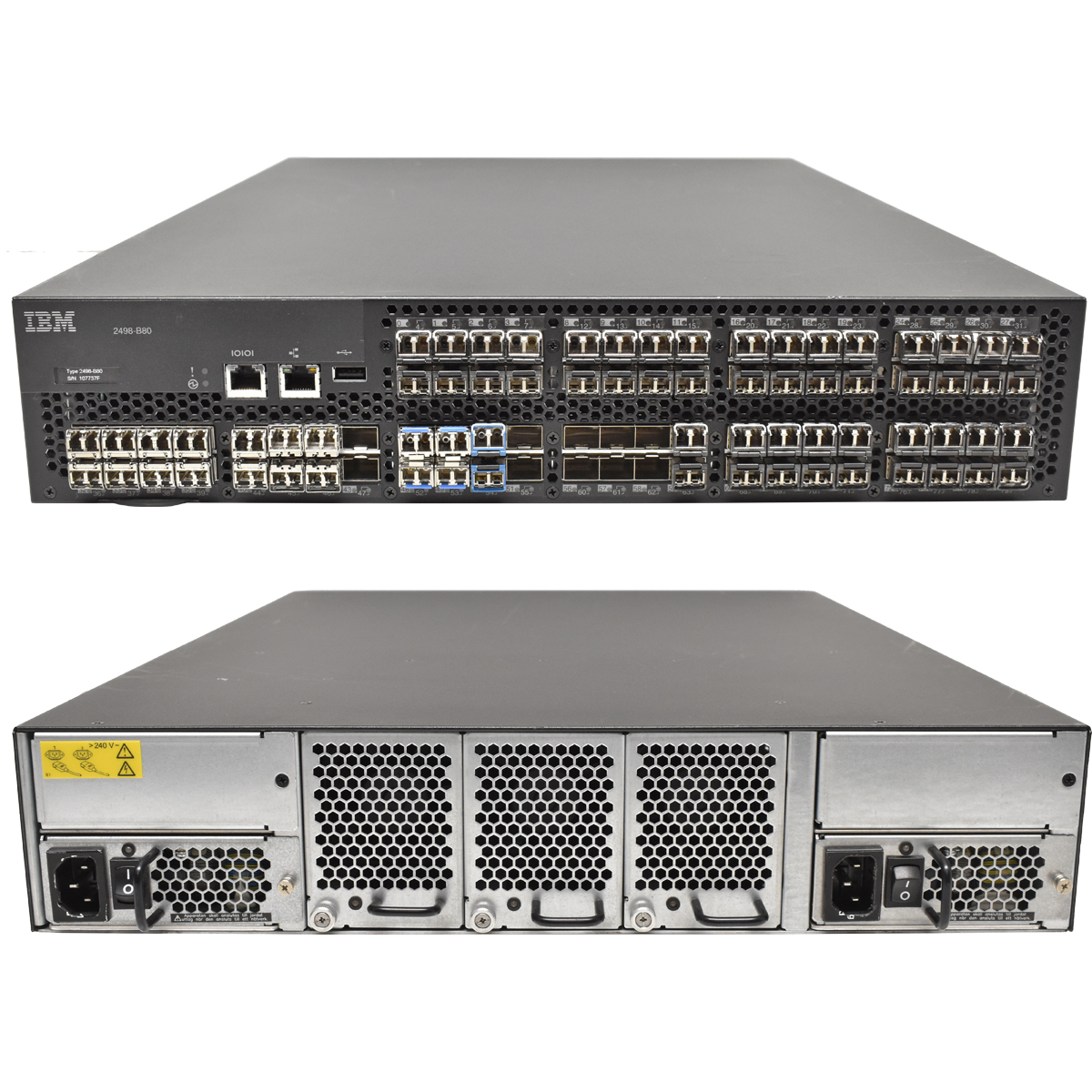 IBM 2498-B80 8G Fibre Channel Switch 70 x 4/8G SFP Transc. 16 aktive Ports IBM 2498-B80 8G Fibre Channel Switch 70 x 4/8G SFP Transc. 16 aktive Ports