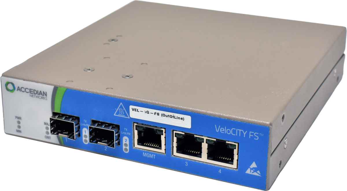 Accedian VeloCITY FS VEL-1G-FS (OUT) 501-018-11 Network measurements device
