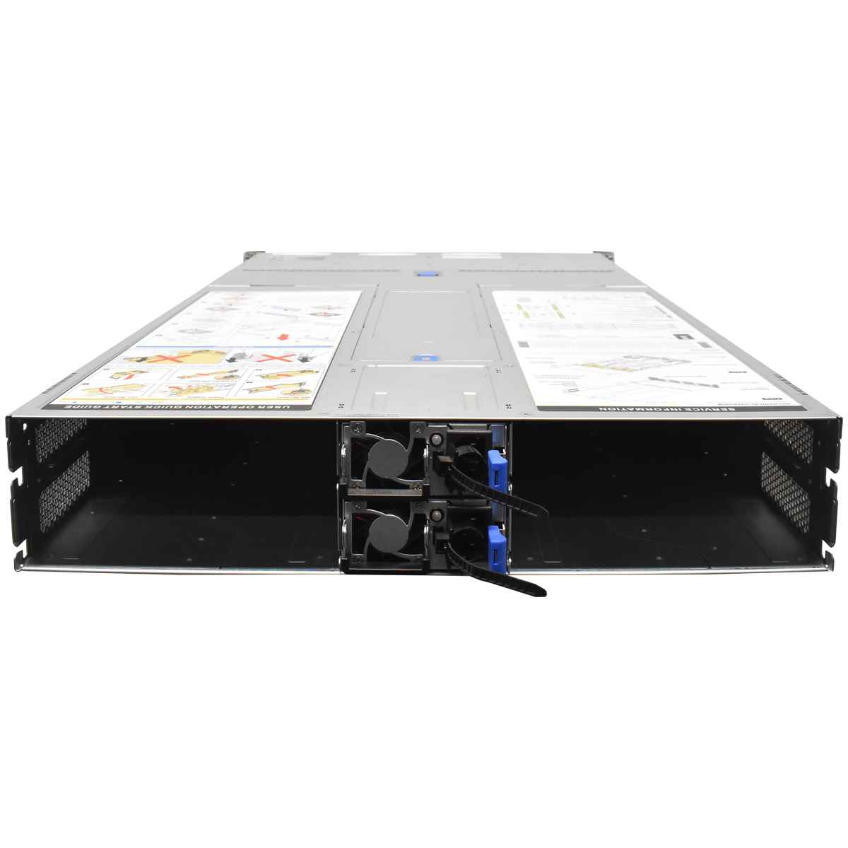 Quanta Server T42S-2U 4x Node no CPU no PC4 Heatsinks X527 10G SFP+ Quanta 4 Node Server QuantaPlex T42S-2U Chassis no Node 2x PSU 1200W 4x Fan Assy