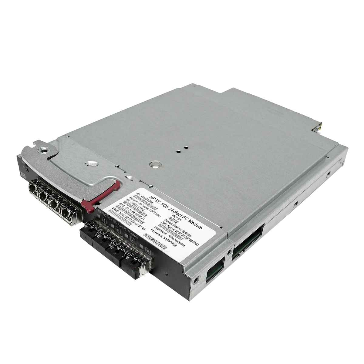 HP VC 8Gb 24-Port FC Module HP c-Class 466484-504 708063-001 + 8x AJ716B SFP+ HP BladeSystem c7000 Onboard Administrator Module 708046-001 459526-001 mit KVM Option