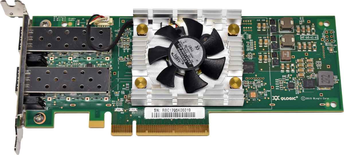 QLogic FastLin BC0110405-37 QL45212HLCU Dual-Port 25G SFP28 PCIe3.0 x8 Network Adapter + Mini GBIC LP