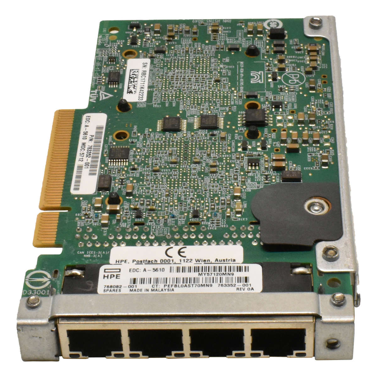 HP-763352-001-4-port-FlexFabric-536FLR-T-Pci-Expre-004.jpg HP 763352-001 4-port FlexFabric 536FLR-T Pci Express 3.0 X8 10 Gps Network Adapter