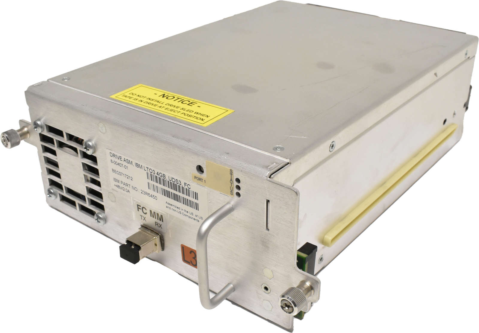 IBM 8-00407-01 LTO-3 FH FC 4Gb Laufwerk für 3576 TS3310 mit Caddy