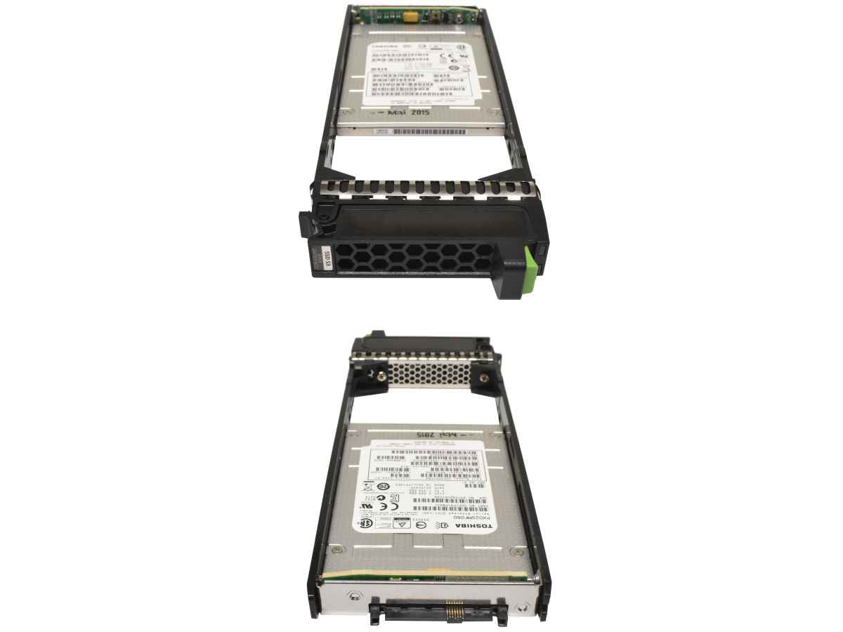 Fujitsu Toshiba 800GB 2.5" 12G SAS SSD PX02SMF080 SDFCP91FBA mit Rahmen CA07670-E672