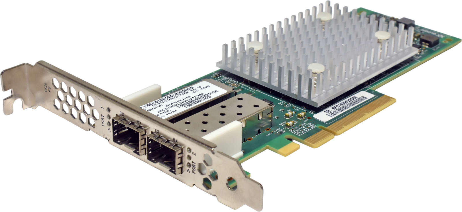 HP SN1600Q QLogic QLE2742 Dual-Port 32G SFP+ PCIe 3.0 x8 FC HBA FP 868141-001 P9M76-63001
