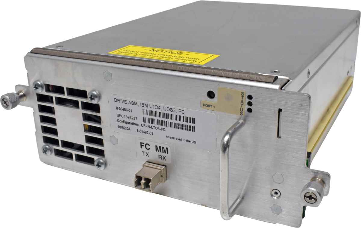 Quantum 8-00486-01 9-01480-01 DRV ASM IBM LTO-4 UDS3 FC 4G Tape Drive Quantum 8-00486-01 9-01480-01 DRV ASM IBM LTO-4 UDS3 FC 4G Tape Drive