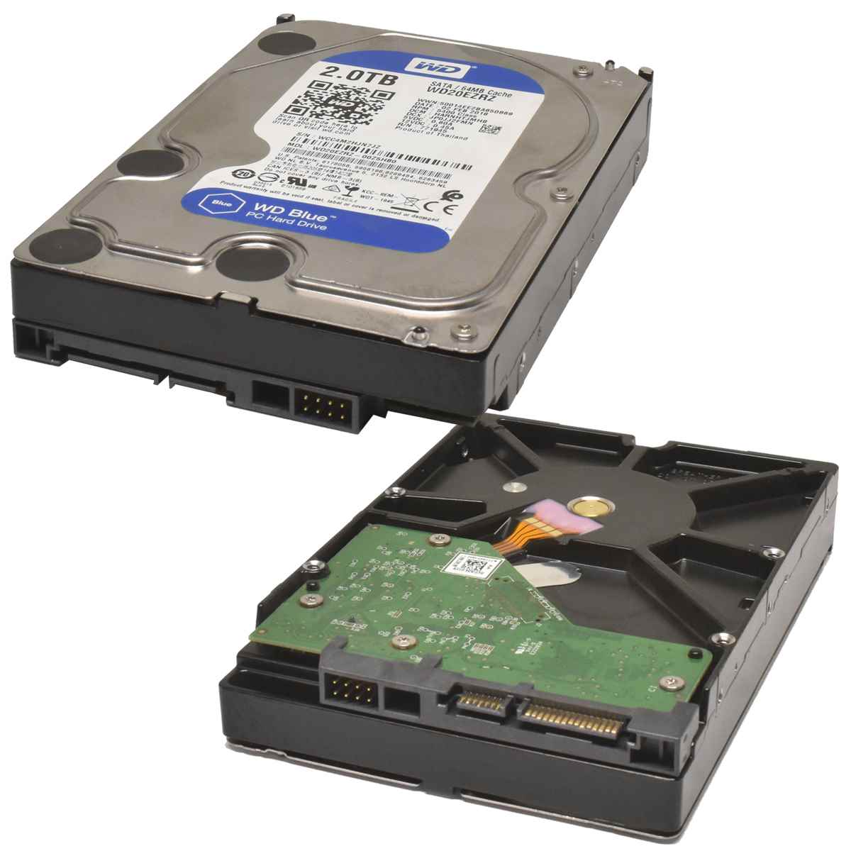 WD 2TB 3.5" SATA HDD Festplatte WD20EZRZ blau WD Blue ohne Rahmen WD 2TB 3.5" SATA HDD Festplatte WD20EZRZ blau WD Blue ohne Rahmen