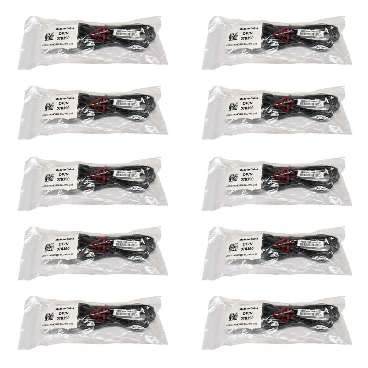 10 x Netzkabel 1,8m Schuko - C13 Dell 078390 16-10A H05VV-F 3G0,75mm schwarz Neu/New