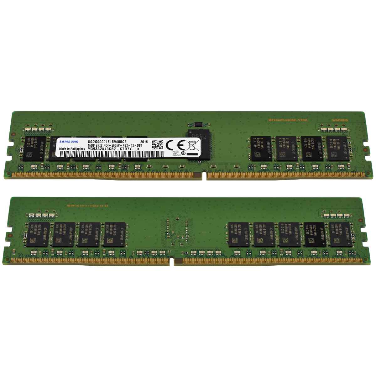 Samsung 16GB 2Rx8 PC4-2666V DDR4 RAM M393A2K43CB2-CTD 32GB Samsung 2x 16GB 2Rx8 PC4-2666V DDR4 RAM M393A2K43CB2-CTD für Dell R640, R740, R740xd
