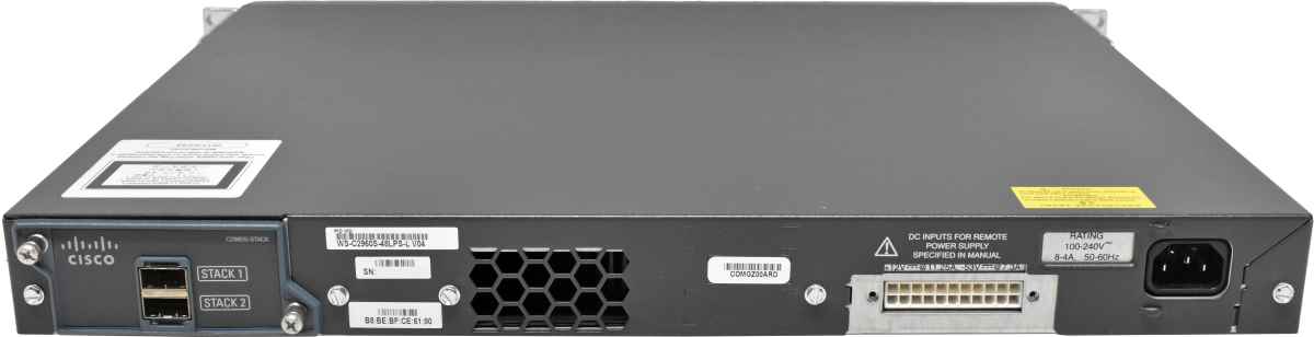 Cisco Catalyst WS-C2960S-48LPS-L 48-Port RJ-45 PoE GE Switch 4x SFP +Stack Module +Rack Ears