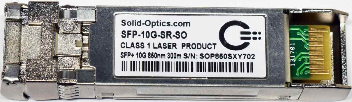Solid-Optics SFP-10G-SR-SO 10G SFP+ 850nm 300m LC Duplex Transceiver Module Solid-Optics SFP-10G-SR-SO 10G SFP+ 850nm 300m LC Duplex Transceiver Module