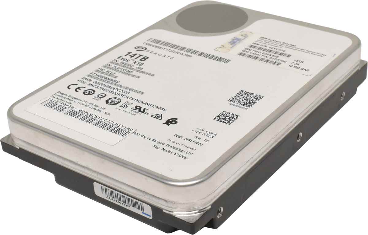 IBM Seagate Exos X16 14TB 02YC075 02PX525 ST14000NM002G 3.5" 7.2K 12G SAS HDD Festplatte IBM Seagate Exos X16 14TB 02YC075 02PX525 ST14000NM002G 3.5" 7.2K 12G SAS HDD Festplatte