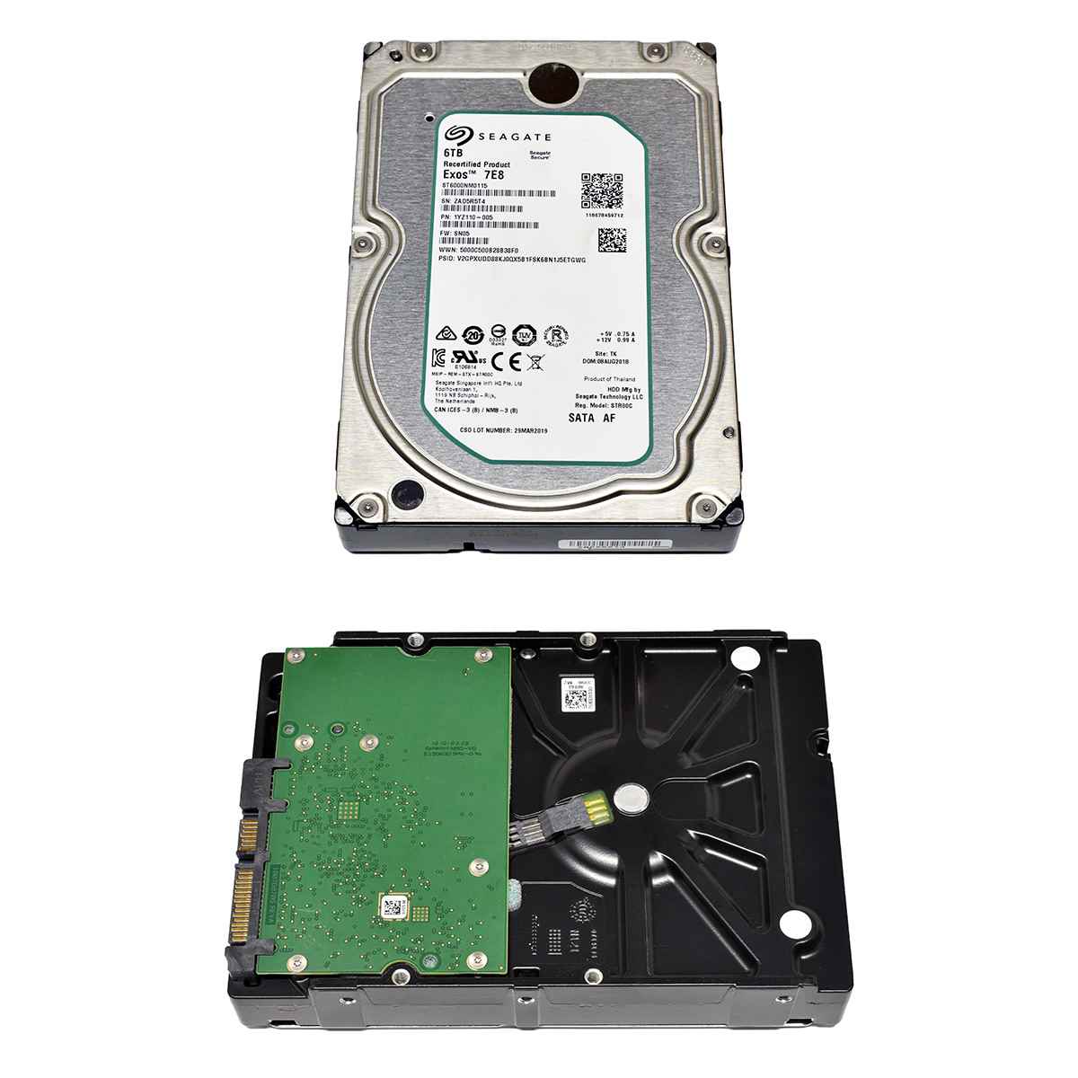 Seagate EXOS 7E8 6TB 3.5" 7.2K 6G SATA HDD ST6000NM0115 1YZ110-005 Seagate EXOS 7E8 6TB 3.5" 7.2K 6G SATA HDD ST6000NM0115 1YZ110-005