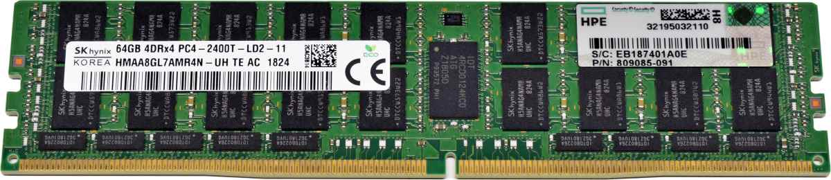 HP Skhnyix 64GB PC4- 2400T RAM HMAA8GL7AMR4N-UH 809085-091
