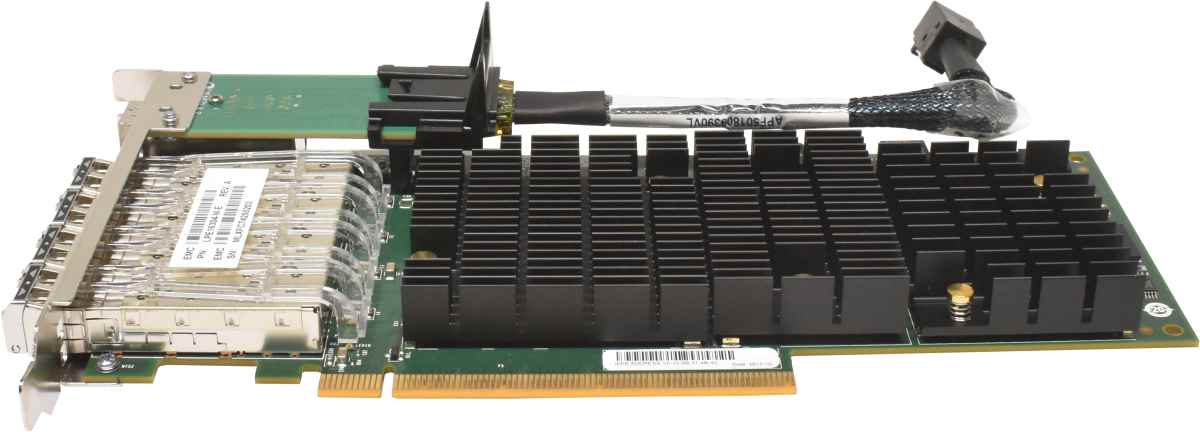 EMC Emulex LightPulse LPE16304-M-E 4-Port SFP+ 10/16GB FC Adapter LP + 4x GBICs