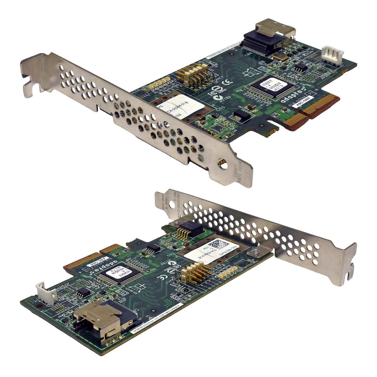Adaptec ASC-1405 TCA-00294-01-B 3G PCIe x4 SAS/SATA Non RAID HBA FP Adaptec ASC-1405 TCA-00294-01-B 3G PCIe x4 SAS/SATA Non RAID HBA FP