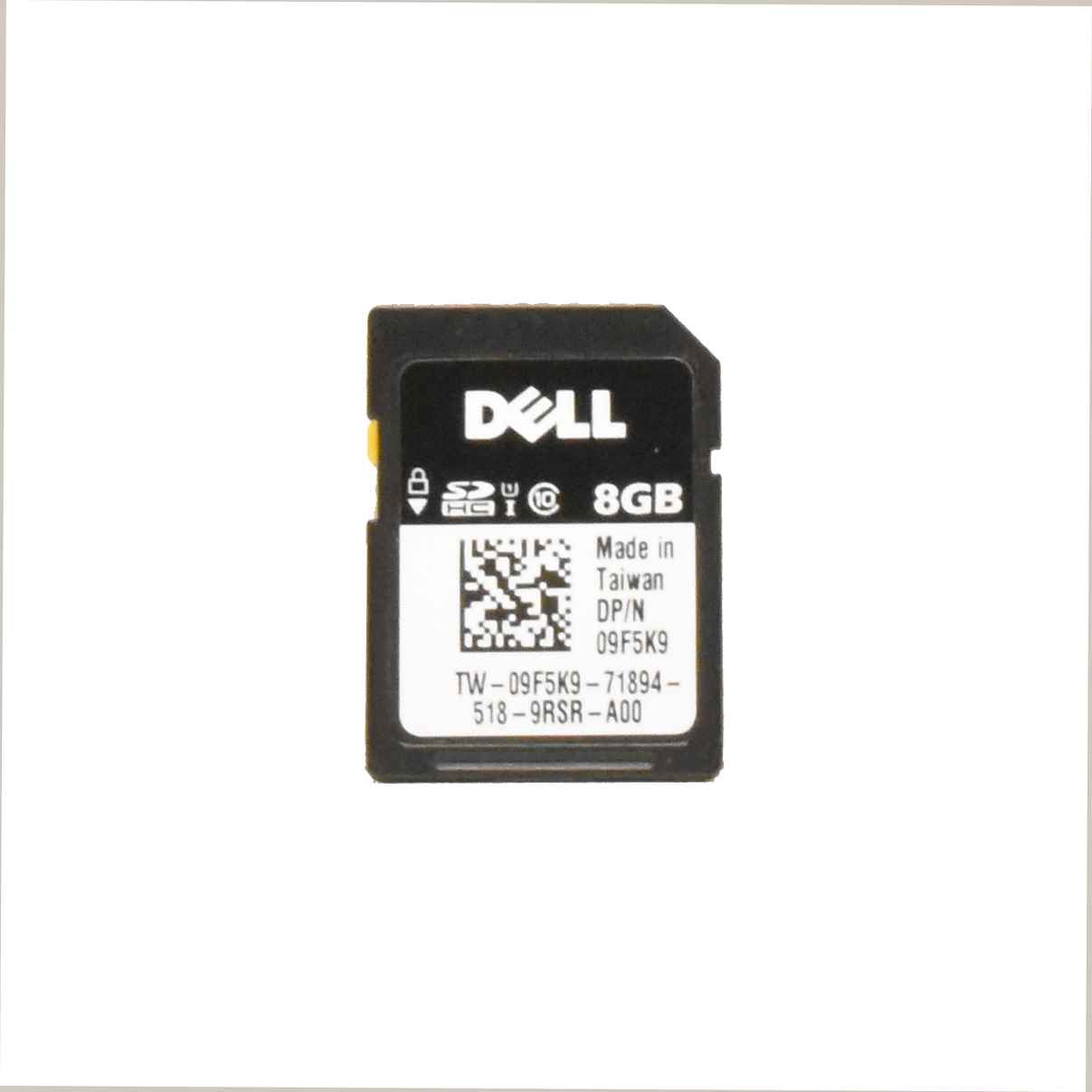Dell iDRAC vFlash 8GB SD Card Dell PowerEdge TW-09F5K9-71894-518-9RSR-A00 9F5K9 Dell iDRAC vFlash 8GB SD Card Dell PowerEdge TW-09F5K9-71894-518-9RSR-A00 9F5K9