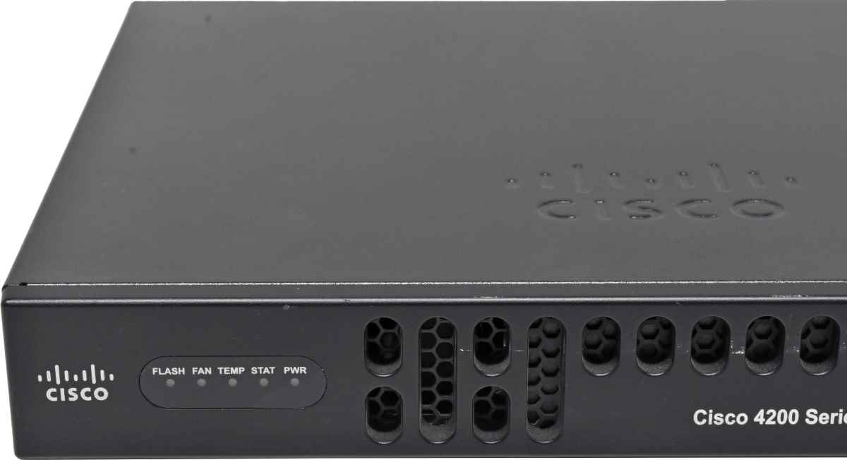 Cisco 4200 Series ISR4221/K9 GE Router +NIM-1GE-CU-SFP +NIM-4G-LTE-GA no AC Adapter