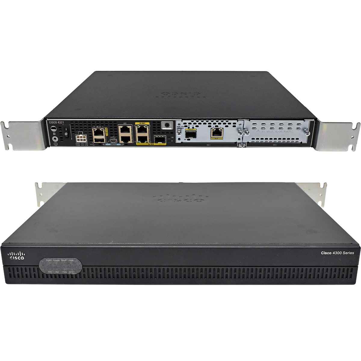 Cisco 4300 Series ISR4321/K9 GE Integrated Services Router +WAN NIM-1GE-CU-SFP no AC Adapter Rack Ears Cisco 4300 Series ISR4321/K9 GE Integrated Services Router +WAN NIM-1GE-CU-SFP no AC Adapter Rack Ears