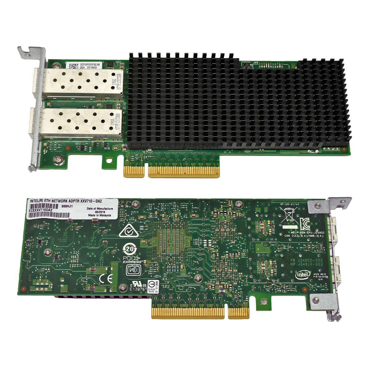 Intel XXV710-DA2 Dual-Port 10/25 SFP28 PCIe 3.0 x8 Ethernet-Adapter LP