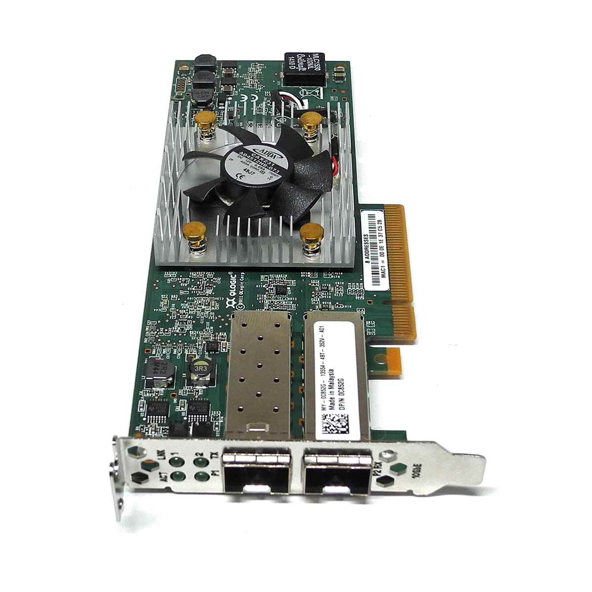 DELL 0C852G QLogic QLE8262L FC 2-Port 10Gb FC PCIex8 Converged Network Adapter DELL 0C852G QLogic QLE8262L FC 2-Port 10Gb FC PCIex8 Converged Network Adapter
