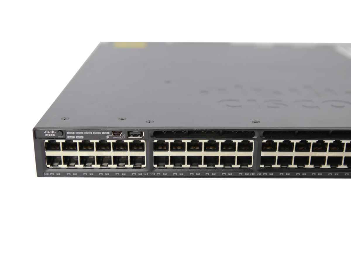 Cisco Catalyst WS-C3650-48FD-L 48-Port RJ-45 PoE+ GE Switch 2x 1G SFP 2x 10G SFP+