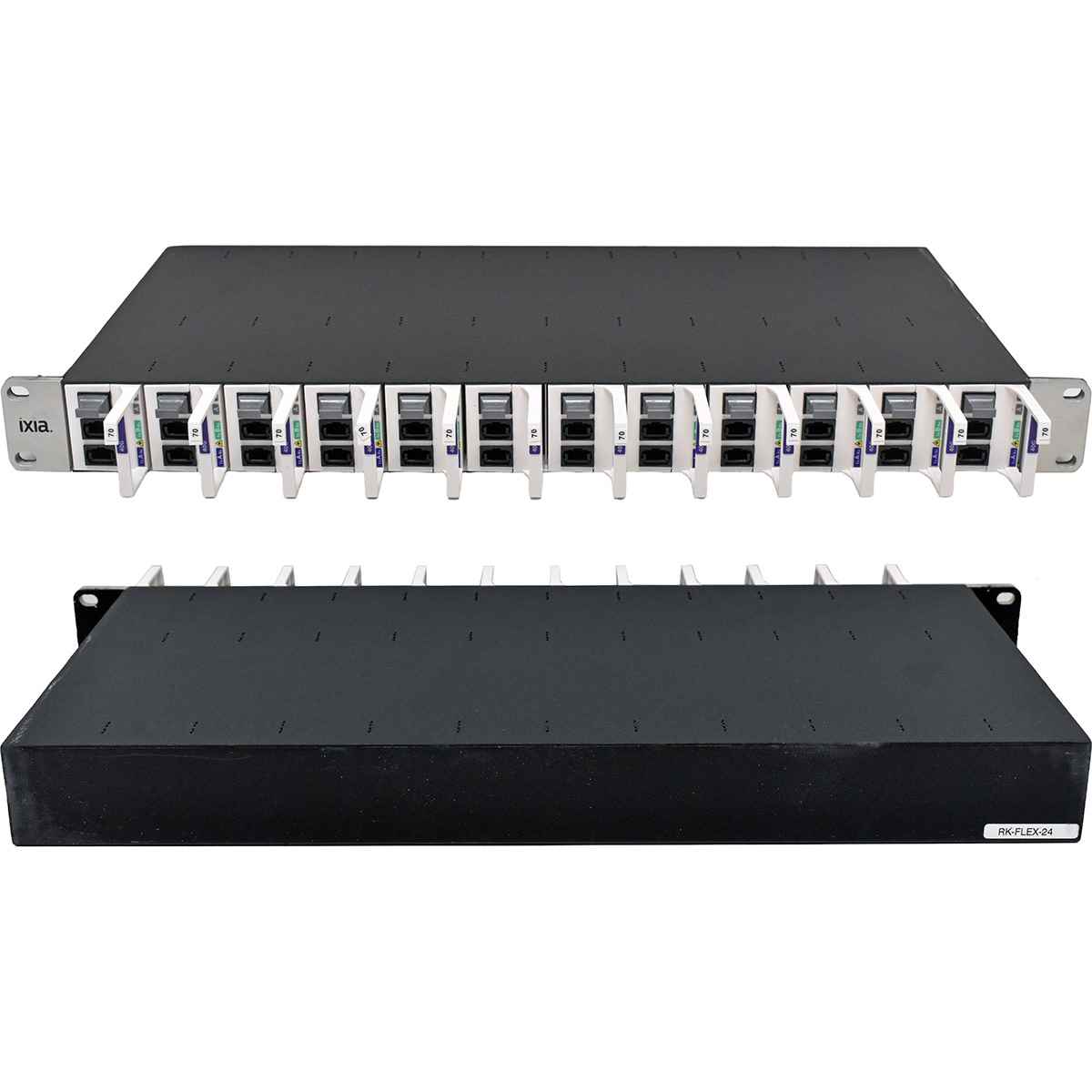 Ixia Assembly Rack RK-FLEX-24 12x 40 Gigabit Flex Tap TPX-40-SR-50-70-MTP Ixia Assembly Rack RK-FLEX-24 12x 40 Gigabit Flex Tap TPX-40-SR-50-70-MTP