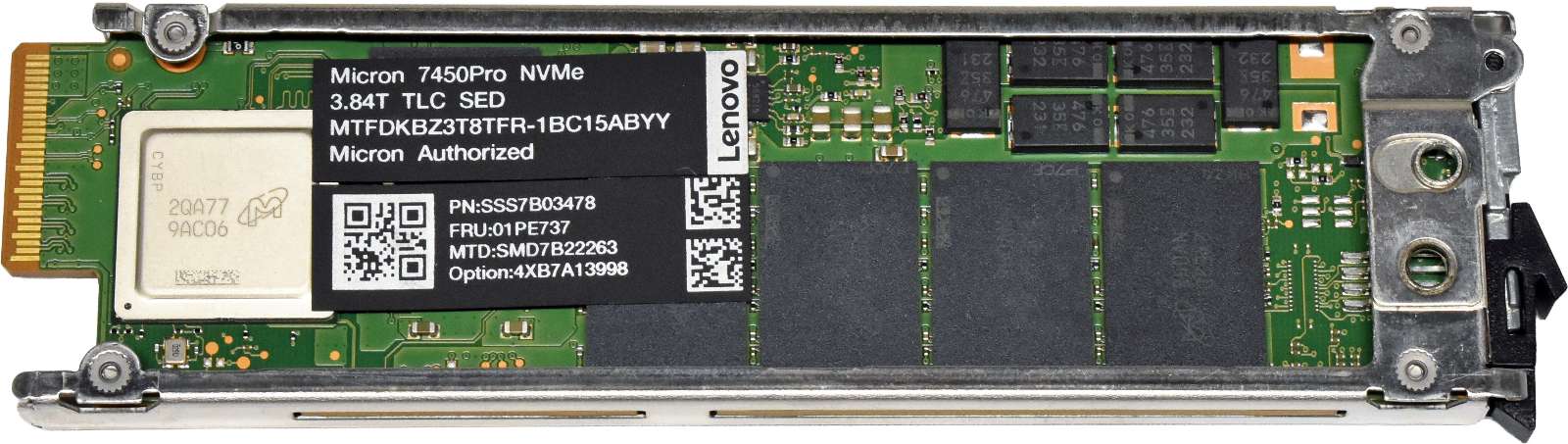Lenovo Micron 7450 PRO MTFDKBZ3T8TFR 01PE737 3.84TB E1.S NVMe OPAL SED SSD