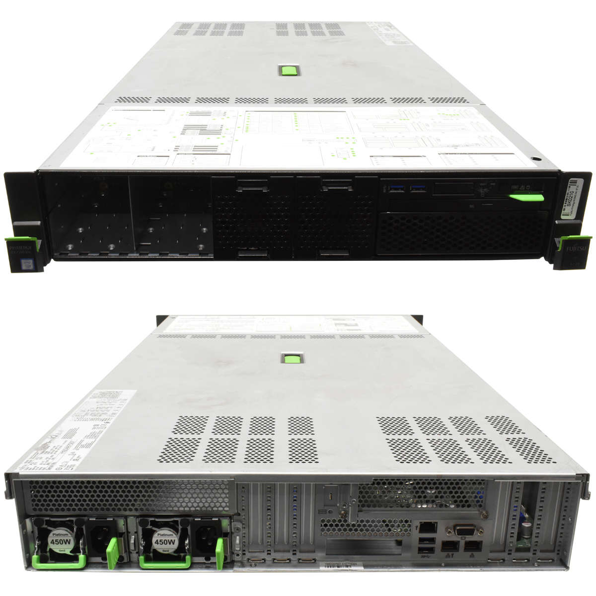 Fujitsu-Primergy-RX2540-M4-Server-2xGOLD-6140-64GB-002.jpg Fujitsu Primergy RX2540 M4 Server no CPU & RAM no HDD 2x Kühler 8x 2,5" SFF