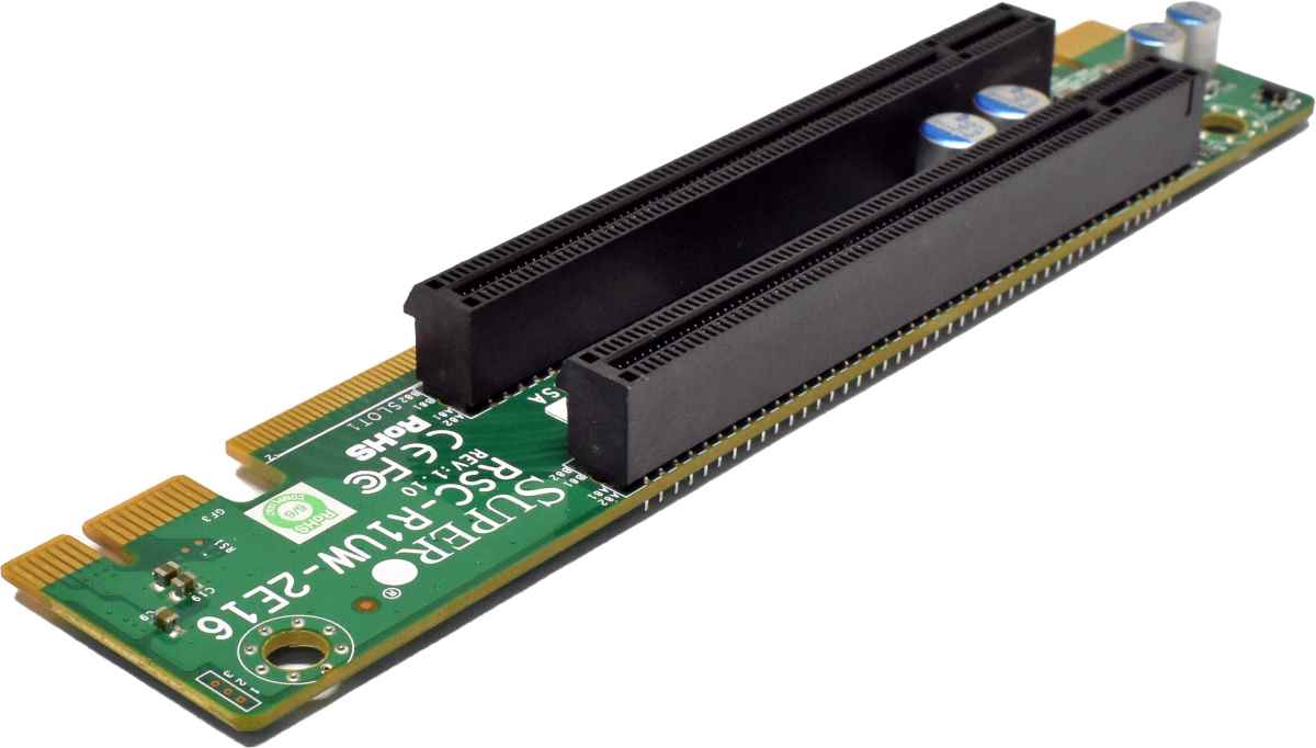 Supermicro RSC-R1UW-2E16 Duo-Slot PCIe x16 Riser Board Supermicro RSC-R1UW-2E16 Duo-Slot PCIe x16 Riser Board