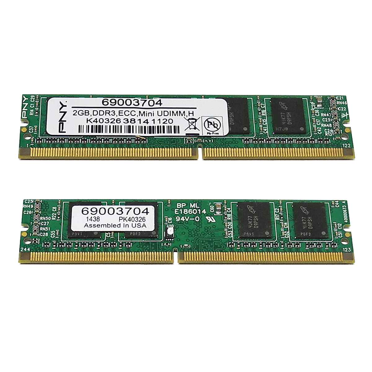 PNY Technologies 69003704 2GB PC3-10600 DDR3 ECC 244-pin VLP Mini-UDIMM, H PNY Technologies 69003704 2GB PC3-10600 DDR3 ECC 244-pin VLP Mini-UDIMM, H