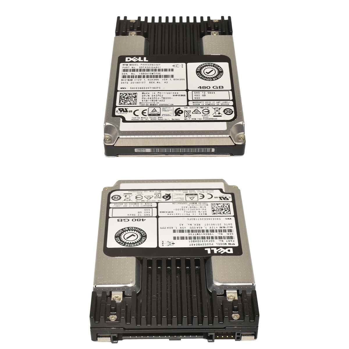 Dell 480GB 2.5" 12G SAS SSD PX05SVB048Y 043PCJ Dell 480GB 2.5" 12G SAS SSD PX05SVB048Y 043PCJ