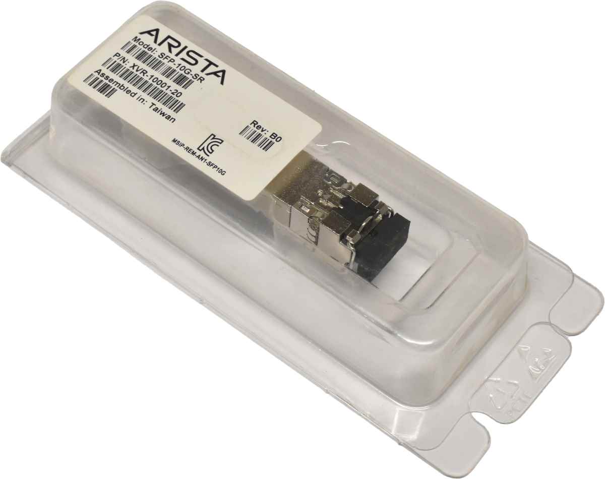 Arista Original GBIC SFP-10G-SR 10Gbps SFP+ 850nm 400m XVR-10001-20 Rev: B0 Neu Arista Original GBIC SFP-10G-SR 10Gbps SFP+ 850nm 400m XVR-10001-20 Rev: B0 Neu