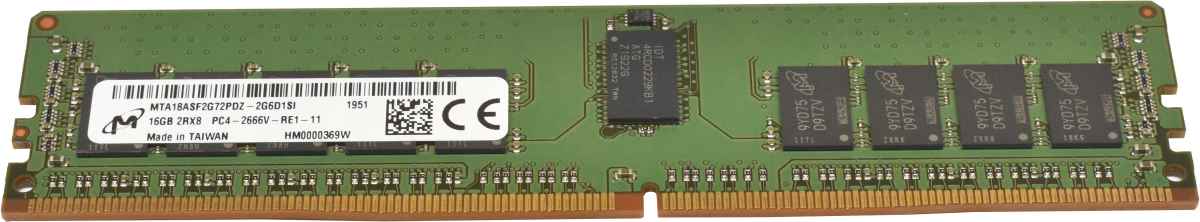 Micron 16GB 2Rx8 PC4-2666V-RE1-11 Server RAM ECC DDR4 MTA18ASF2G72PDZ-2G6D1