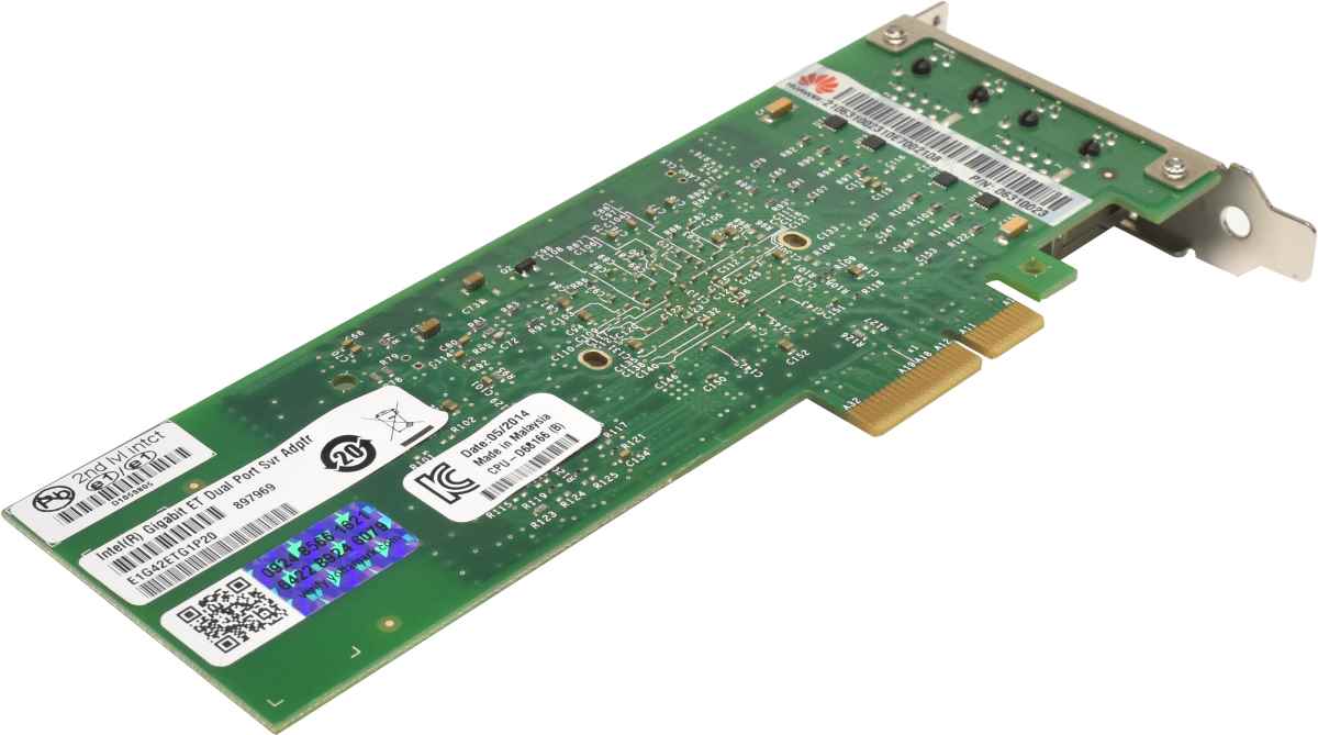 Intel Huawei E1G42ETG1P20 06310023 Dual-Port RJ-45 GE PCIe x4 Netzwerkkarte LP Intel Huawei E1G42ETG1P20 06310023 Dual-Port RJ-45 GE PCIe x4 Netzwerkkarte LP