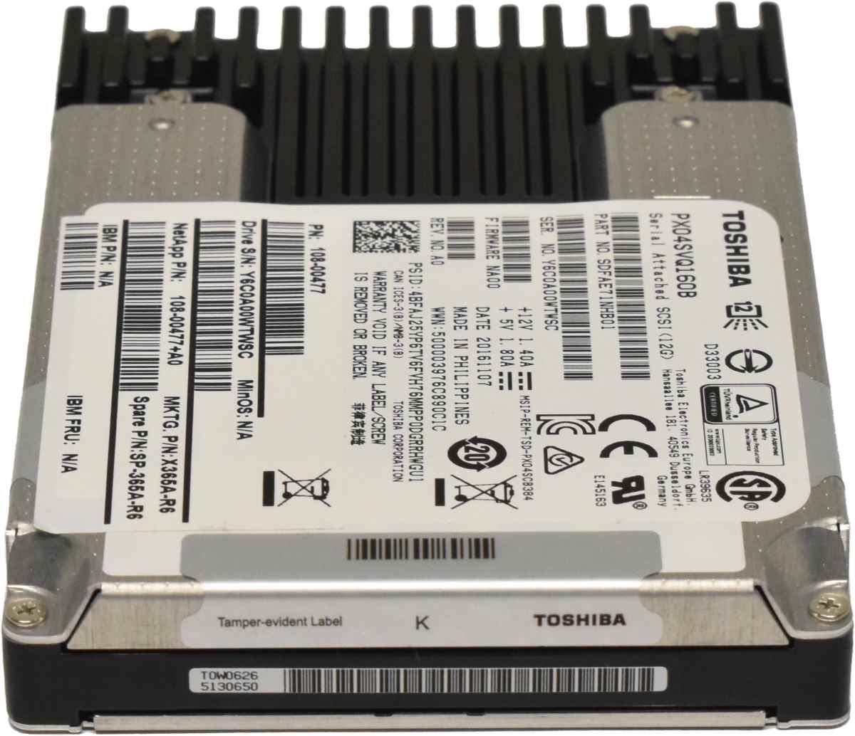 Toshiba NetApp 1.6TB SAS 12G 2.5“ Solid State Drive (SSD) PX04SVQ160B X365A-R6 Toshiba NetApp 1.6TB SAS 12G 2.5“ Solid State Drive (SSD) PX04SVQ160B X365A-R6