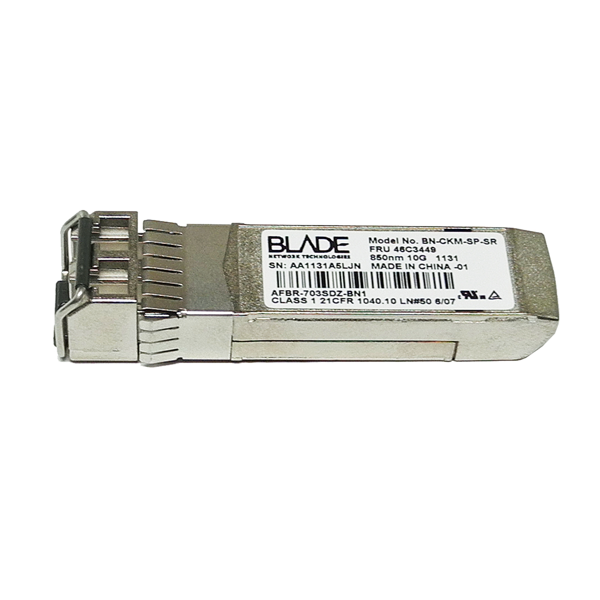 IBM BLADE BN-CKM-SP-SR 10Gb 850 nm 300 m SFP+ FC Transceiver 46C3449 IBM BLADE BN-CKM-SP-SR 10Gb 850 nm 300 m SFP+ FC Transceiver 46C3449