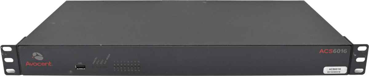 Avocent Cyclades ACS6016 16-Port Advanced Console Server 520-689-501 1x PSU +Rack Ears Avocent Cyclades ACS6016 16-Port Advanced Console Server 520-689-501 1x PSU +Rack Ears