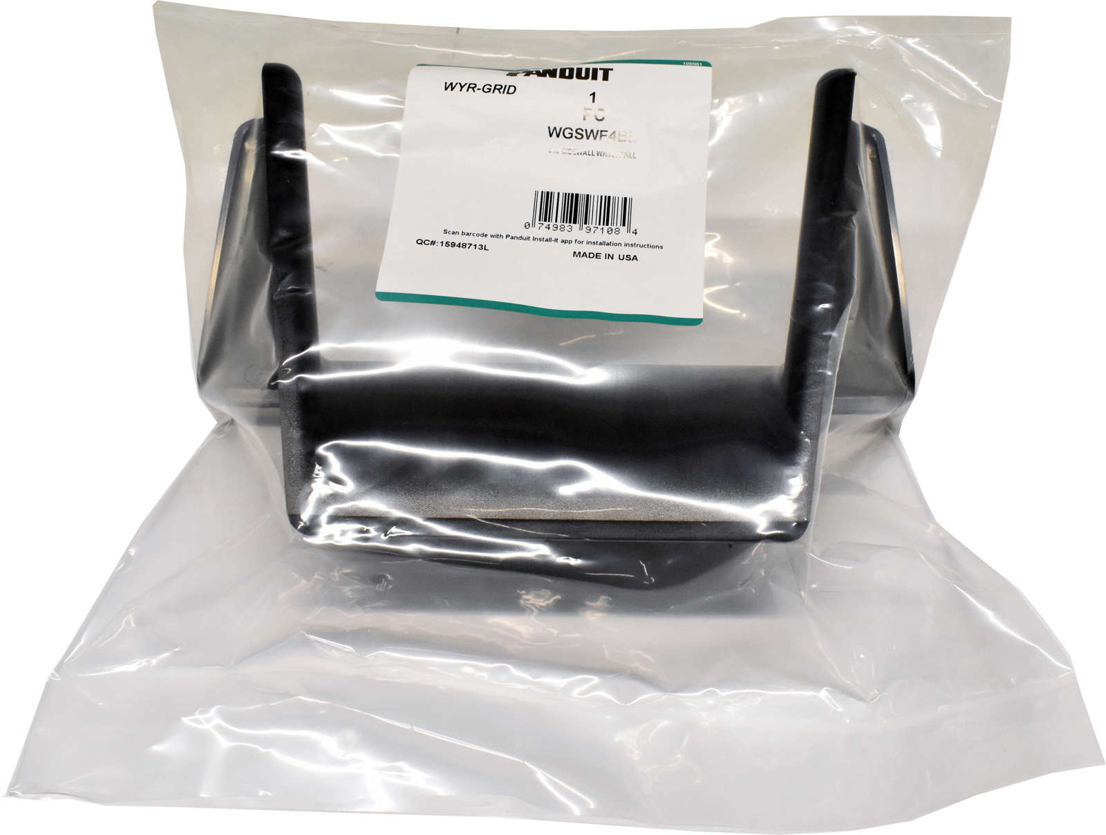 Panduit WYR-GRID WGSWF4BL 4 in Sidewall Waterfall Trassenabhängung