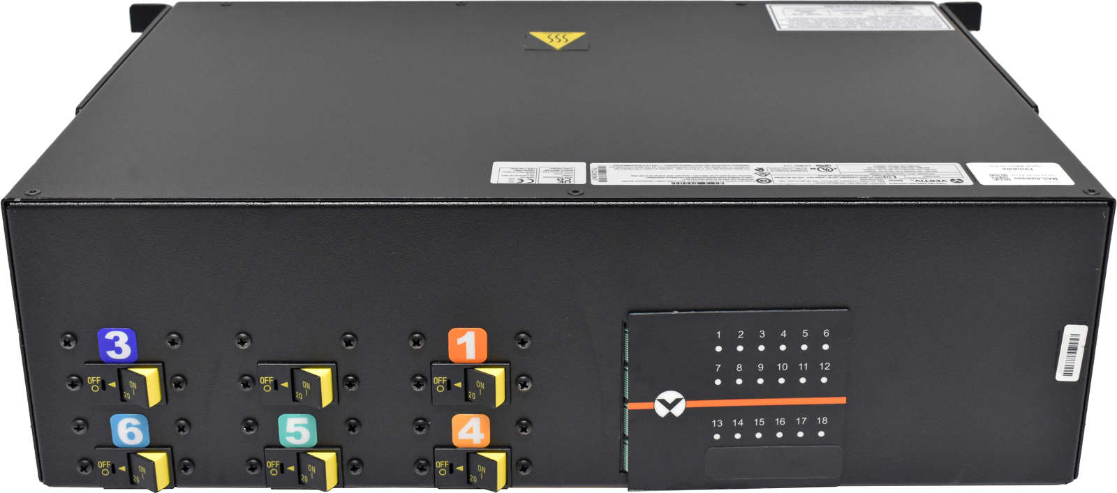 Vertiv-Geist-VP5UV300-DUS3E2R6-18CF17-x-18-x-C13-1-003.jpg Vertiv Geist VP5UV300 DUS3E2R6-18CF17-x 18 x C13 16A per Circuit PDU