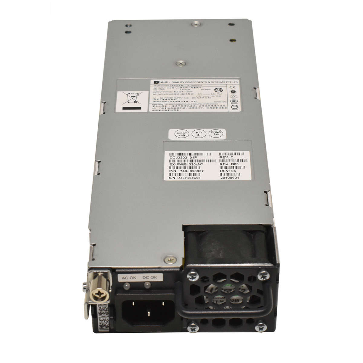 Juniper-EX3200-Power-Supply-320W-EX-PWR-320-AC-740-002.jpg Juniper EX3200 Power Supply 320W EX-PWR-320-AC 740-020957