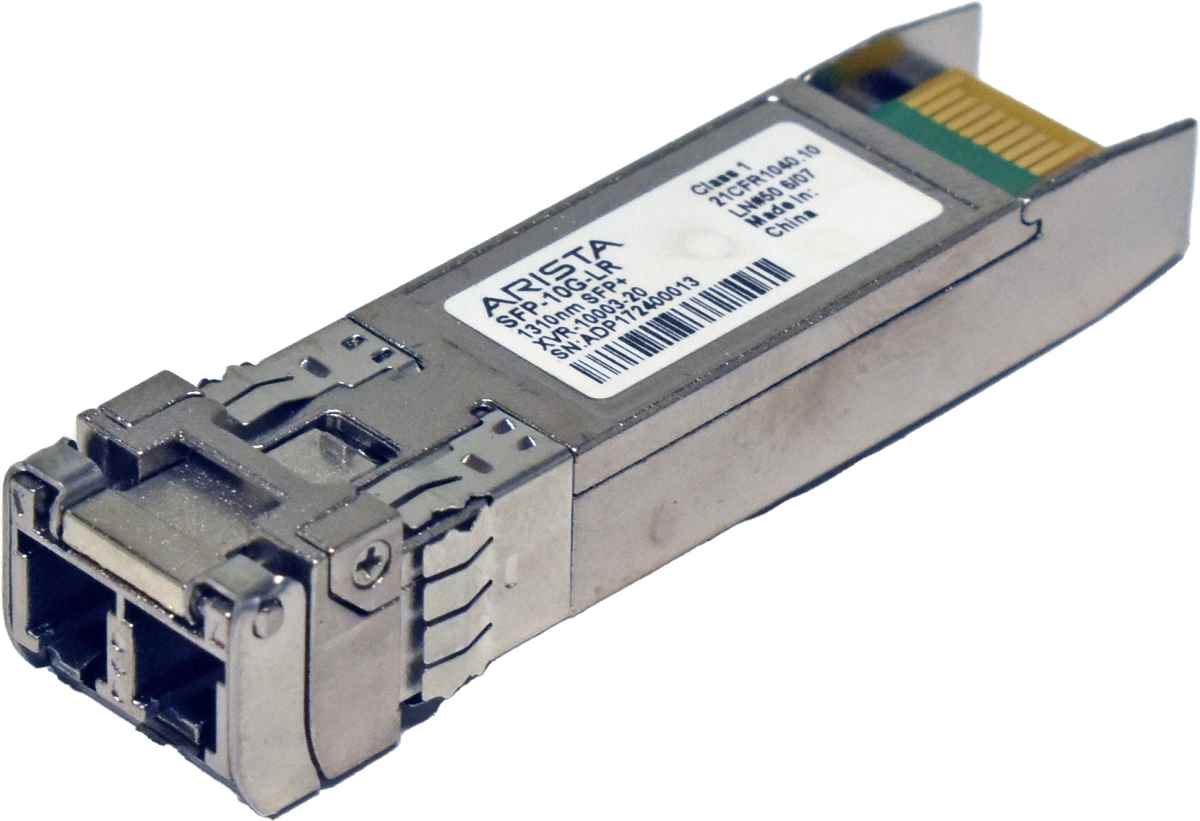 Arista SFP-10G-LR XVR-10003-20 1310nm SMF 10km LC Duplex 10G SFP+ Transceiver Module Arista SFP-10G-LR XVR-10003-20 1310nm SMF 10km LC Duplex 10G SFP+ Transceiver Module