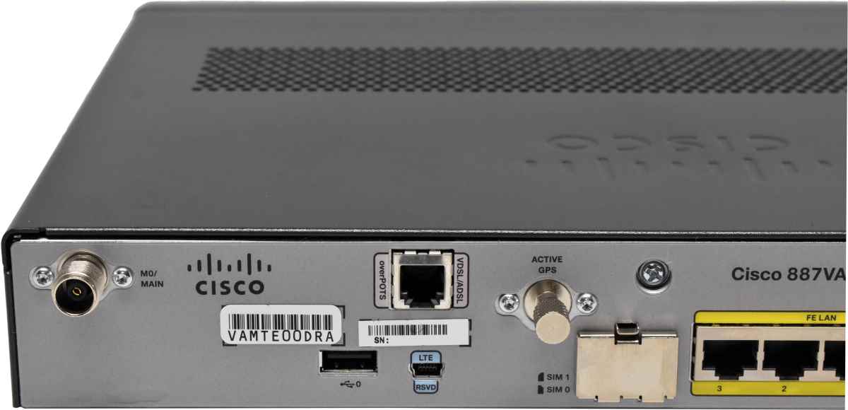 Cisco C887VAG-4G-GA-K9 4-Port Fast Ethernet Integrated Services Router no PSU Cisco C887VAG-4G-GA-K9 4-Port Fast Ethernet Integrated Services Router no PSU