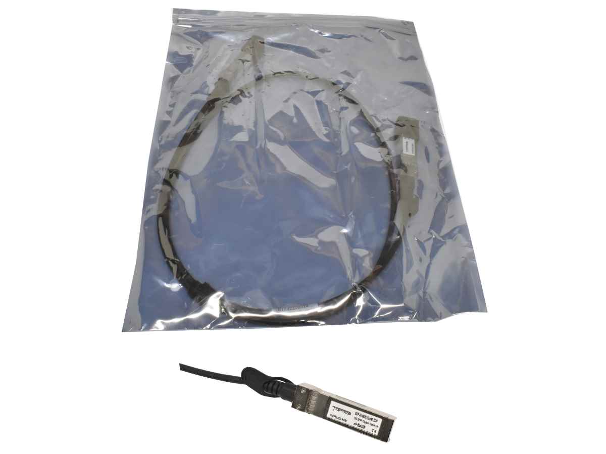 T Optics SFP-H10GB-CU1M-TOP 10Gb SFP+ / SFP+ Twinax Copper Cable 1m NEU