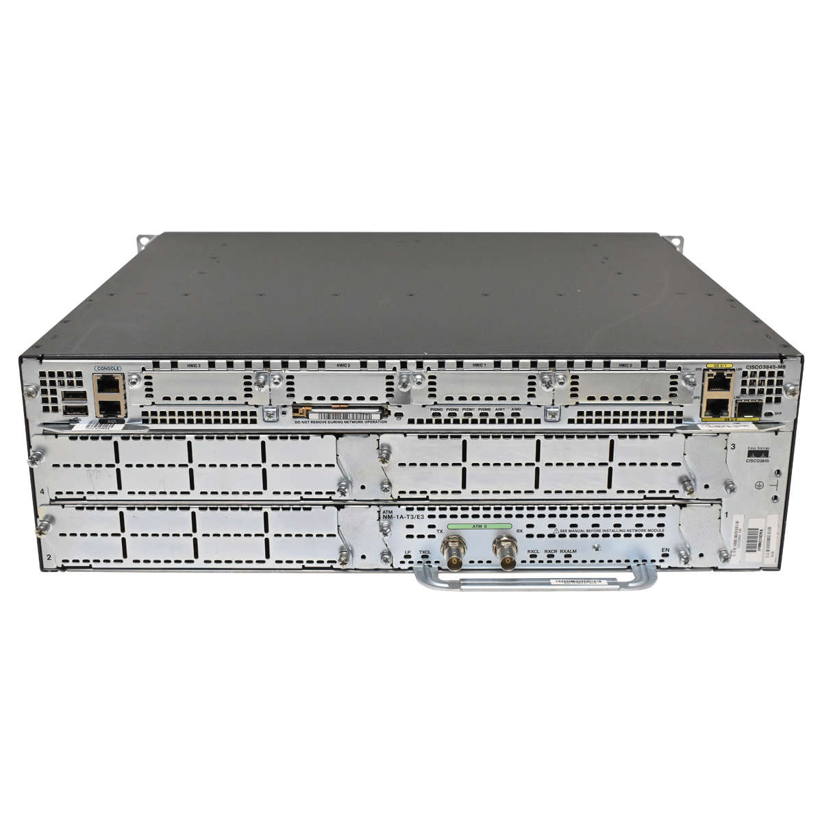 Cisco-Router-CISCO3845-MB-Modul-NM-1A-T3-E3-512-MB-003.jpg Cisco Router CISCO3845-MB + Modul NM-1A-T3/E3 + 512 MB CF-Card
