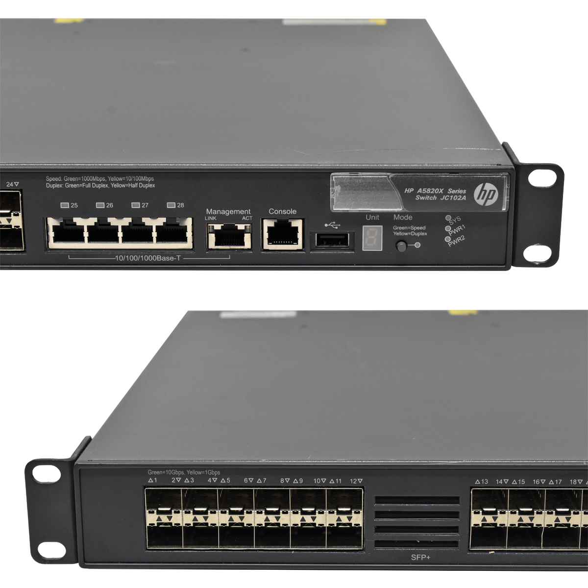 HP A5820X-24XG JC102A 24-Port 10G SFP+ Ethernet Switch 4x RJ-45