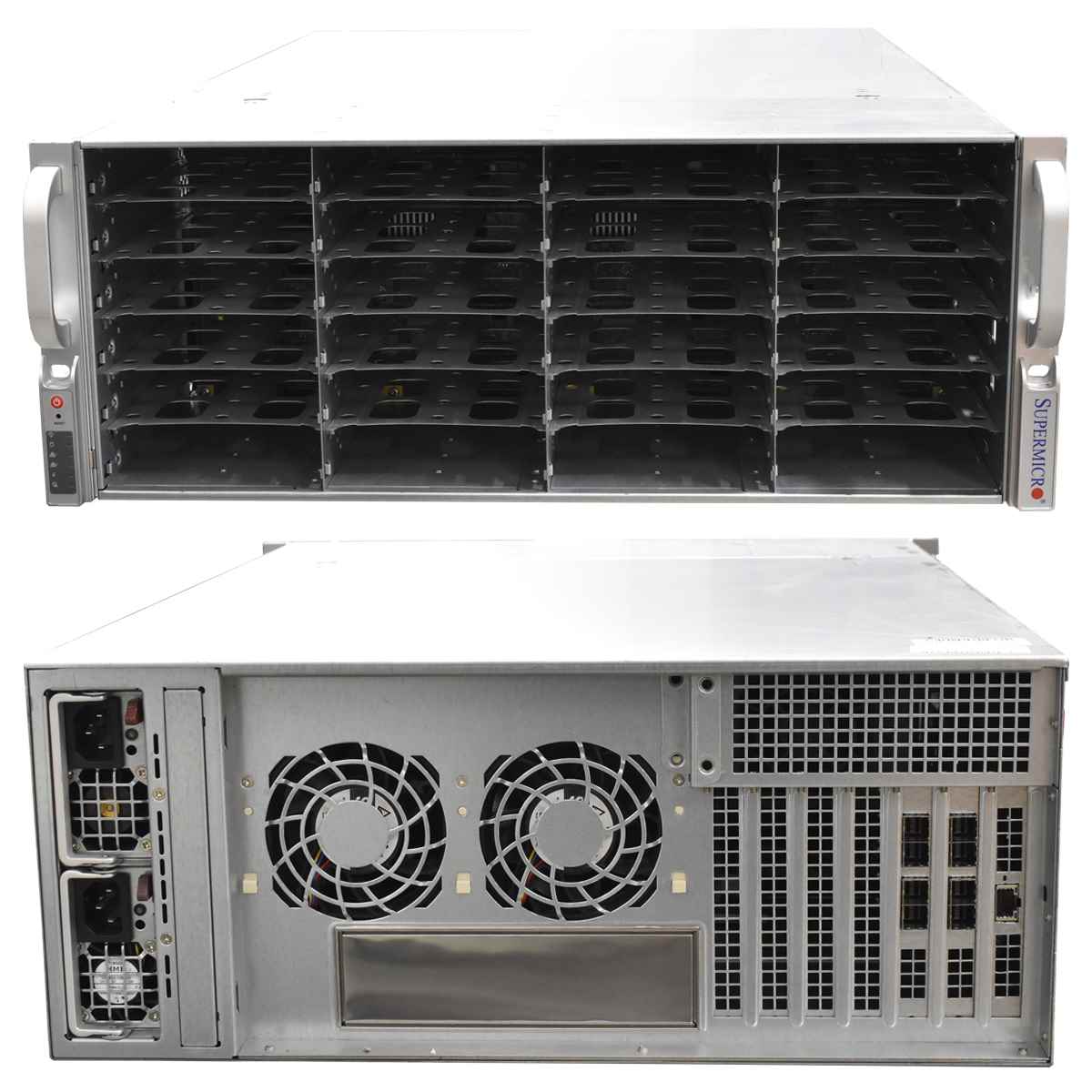 Supermicro CSE-846 4U Rack Storage JBOD 24x LFF BPN-SAS3 -846EL2 CSE-PTJBOD-CB3 Supermicro CSE-846 4U Rack Storage JBOD 24x LFF BPN-SAS3 -846EL2 CSE-PTJBOD-CB3