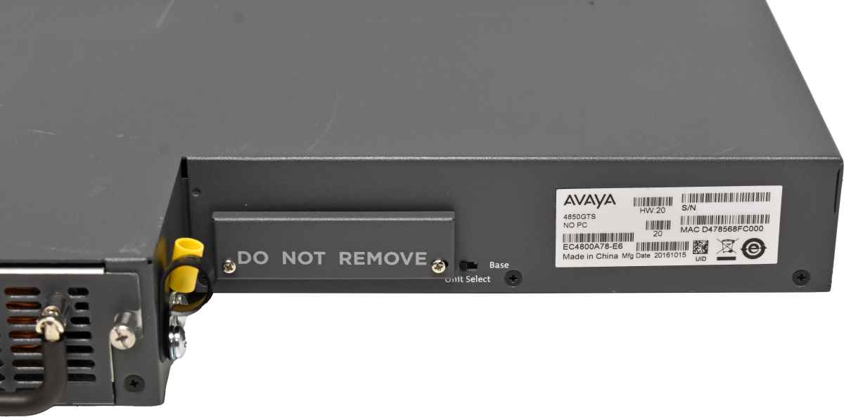 Avaya VPS 4850GTS EC4800A78-E6 48-Port RJ-45 GE Switch 2x 1G SFP 2x 10G SFP+ Rack Ears Avaya VPS 4850GTS EC4800A78-E6 48-Port RJ-45 GE Switch 2x 1G SFP 2x 10G SFP+ Rack Ears