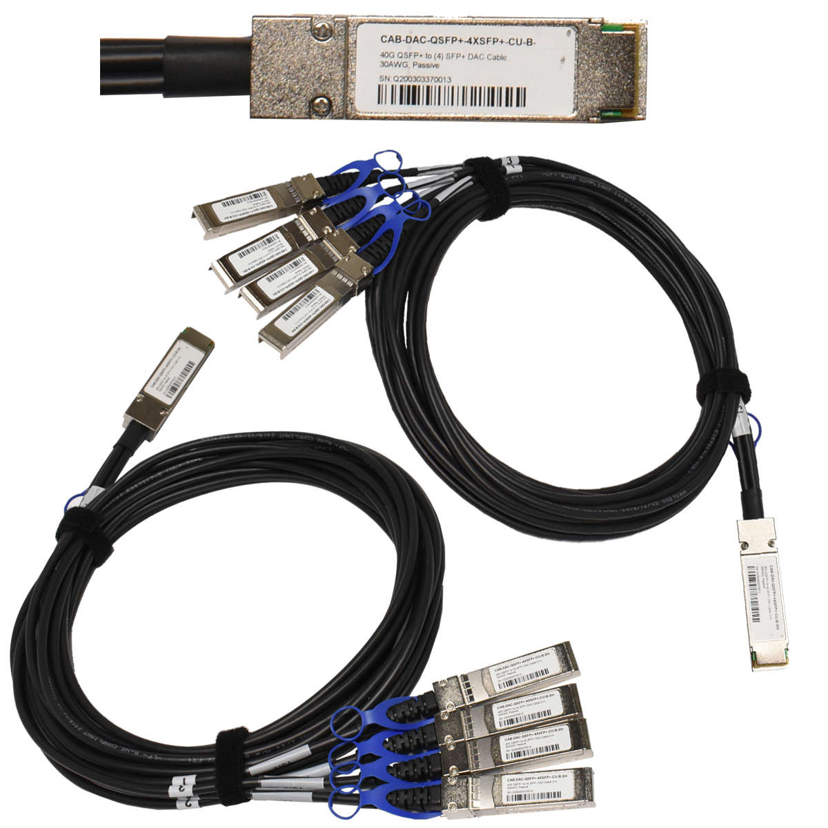 Datenkabel-3m-40G-QSFP---4x-10G-SFP-DAC-Cable-30AW-006.jpg Datenkabel 3,5m 40G QSFP+ - 4x 10G SFP+ DAC Cable 30AWG passive Breakout PULLTAB